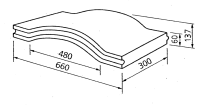 Плита сводчатая N+F большая 660*300*60 мм Wolfshoer арт.4423