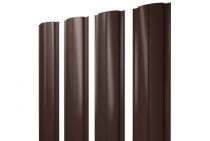 Евроштакетник Bordex (SIEEM) thin полукруглый 1200мм, шир.97мм (ПЭ, 0,40, RAL 8017, Шоколадно-коричневый односторонний)