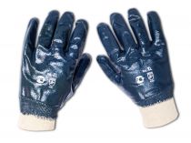 Перчатки с нитриловым покрытием кислотоупорные (синие) (арт.0543) *