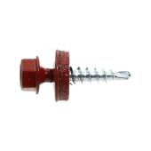 Саморез кровельный, сверло, шайба, RAL 3011, 4,8*29 кр.-кор. (уп-4500шт)(100шт) *