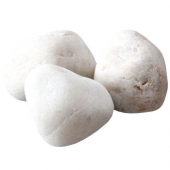 Камни для бани и сауны - белый кварцит обвалов. (1уп.=20 кг)